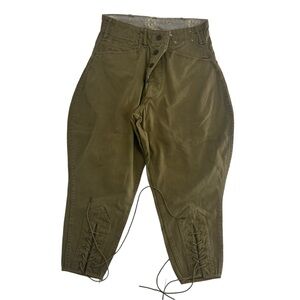 Vintage Boys Scouts Of America Pants Boy Small Green 1910s 1920s Canvas Breaches